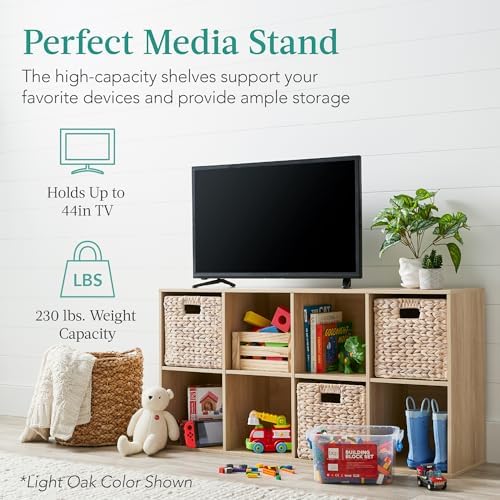 Best Choice Products 8-Cube Storage Organizer, 11in Shelf Opening, Bookcase, Display Shelf, Customizable w/ 3 Removable Back Panels – Walnut - Image 5