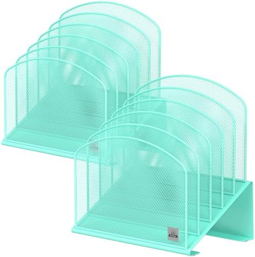Delifox Inclined Desk File Organizer, Vertical File Folder Holder Stand by Delifox