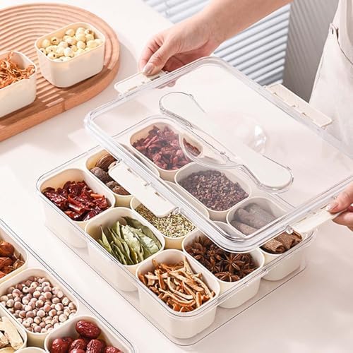 SILIVO Snackle Box Container, Divided Serving Tray with Lid and Handle - Image 5