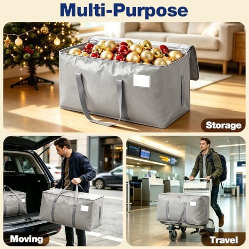 8 Pack Heavy Duty Waterproof Moving Bags, Foldable Totes - Image 6