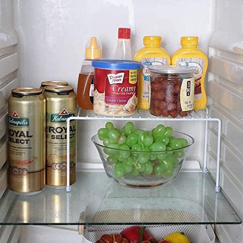 SIBAO Kitchen Shelves, Cabinet Organization Mini Storage Shelf, Storage Rack Organizer for Kitchen, Fridge, Cabinet, Bathroom (White 4) - Image 5