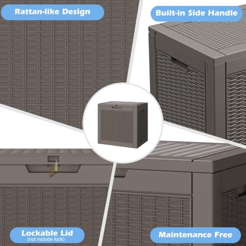 Outdoor Storage Box Waterproof, 32 Gallon Deck Box for Patio-2 Boxes - Image 5