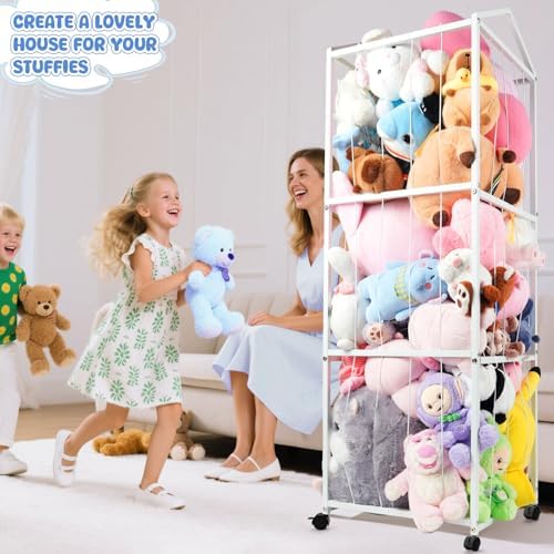 NomNest Metal Stuffed Animal Storage Zoo, Large Stuffy Storage for Kids - Image 6