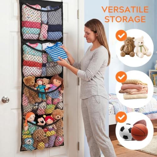Ofiray-home Cotton Over The Door Stuffed Animal Storage - Image 7