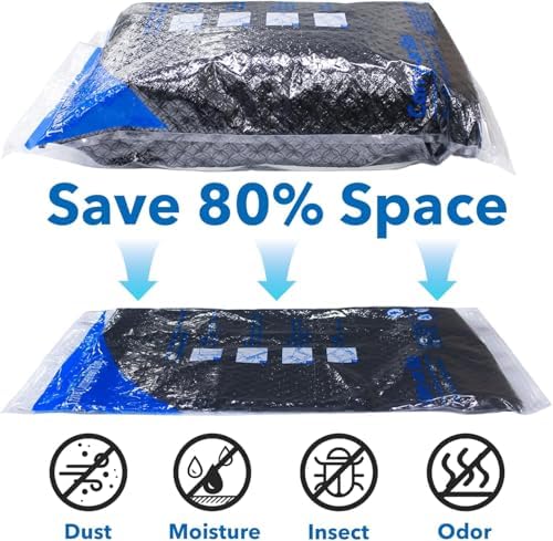 MEIQIHOME Vacuum Storage Bags, Space Saver Sealer Bags,Vacuum seal bags for clothing, Pillows, Comforters, Blankets, Bedding,Travel,32 COMBO - Image 4