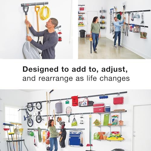 Rubbermaid Fasttrack Garage Storage System Tool Hanging Kit, Wall Mount Holder for Garden Lawn Tools/Garage/Home Organization - Image 6