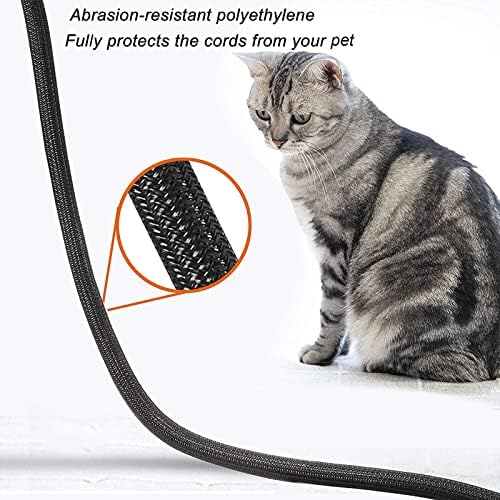 Cable Management Sleeve, Split Design, 10FT - 3/8 Inch, Black - Image 4