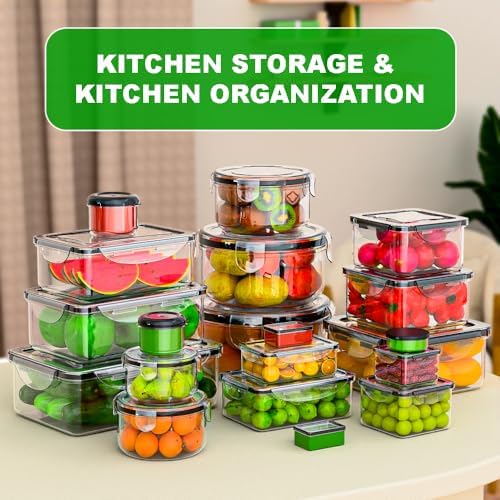 54 Pcs Food Storage Containers with Lids Airtight, (27 Containers &27 Lids) Reusable BPA-Free Plastic Food Containers for Kitchen Organization, Leak Proof Freezer/Microwave Safe Meal Prep Lunch Boxes - Image 5
