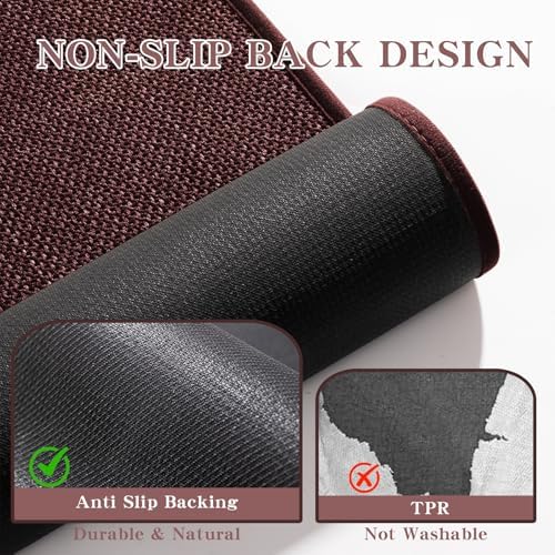 chakme Bathroom Rugs Mat 36x24, Ultra Thin Non Slip Bath Mat Large Quick Dry Absorbent Bath Mat for Bathroom Floor, (Dark Purple, 36"x24") - Image 5