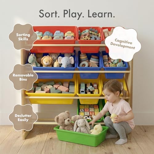 Humble Crew Kids Toy Organizer with 12 Bins, 4 Tier Storage for Playroom - Image 6