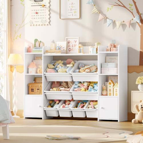 FOTOSOK Toy Storage Organizer with 8 Toy Bins, Kids Toy Storage - Image 3