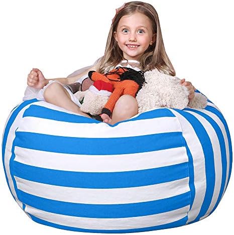 Wekapo Stuffed Animal Storage Bean Bag Chair Cover for Kids by Wekapo
