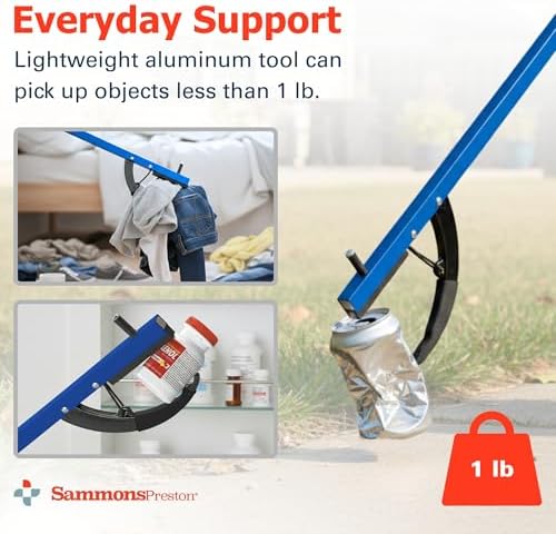 Sammons Preston Reacher, 26" Grabber Tool for Seniors, Magnetic Tip, Blue - Image 4