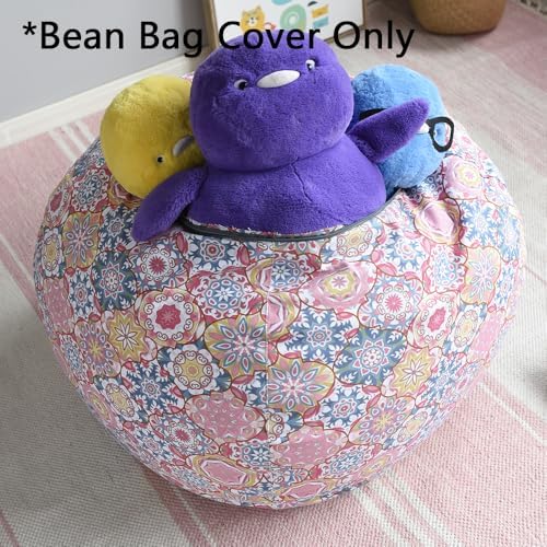 YuppieLife Stuffed Animal Storage Bean Bag Cover, 38" Velvet Toy Organizer - Image 3