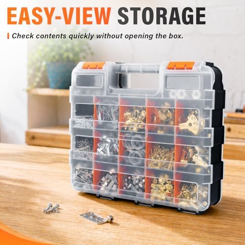DIYSELF Screw Organizer, Double-Sided 34-Compartment Small Parts Organizer - Image 4