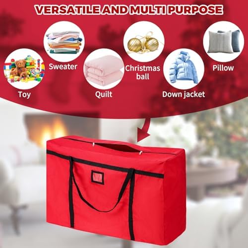 Christmas Tree Storage Bag, Fits 4-5 Ft Artificial Trees, Red - Image 6
