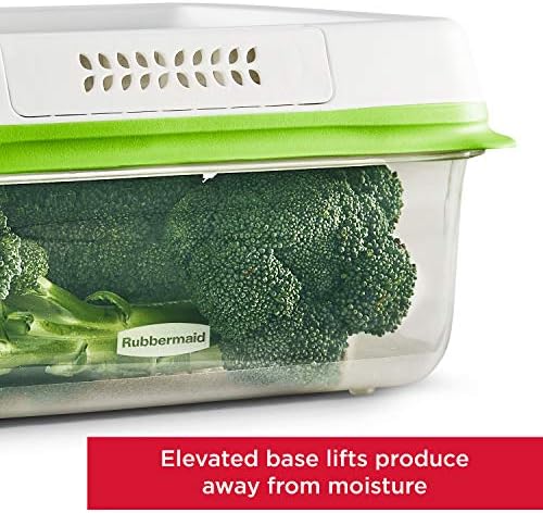 Rubbermaid 2114738 FreshWorks Saver, Medium Short Produce Storage Containers, 2-Pack, 4.6 Cup, Clear - Image 3