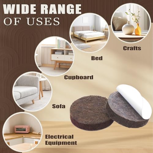 Felt Furniture Pads for Hardwood Floors -Yelanon Felt Pads for Chair Legs - Image 4