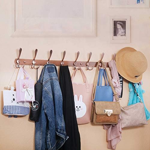 WEBI Coat Rack Wall Mount,37 5/8" Long Coat Hanger Wall,Coat Hooks Wall Mounted,16'' Hole to Hole,10 Triple Hooks for Hanging Coats,Clothes,Jacket,Hats,Antique Copper,2 Packs - Image 6