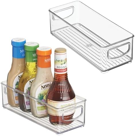 iDesign Plastic Stackable Pantry Bin, Set of 2, Clear by iDesign