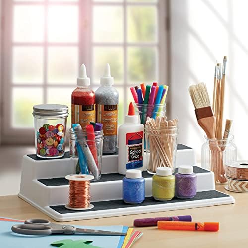 Copco Basics Non-Skid 3 Tier Cabinet Organizer, 15-Inch, Grey (Pack of 2) - Image 2