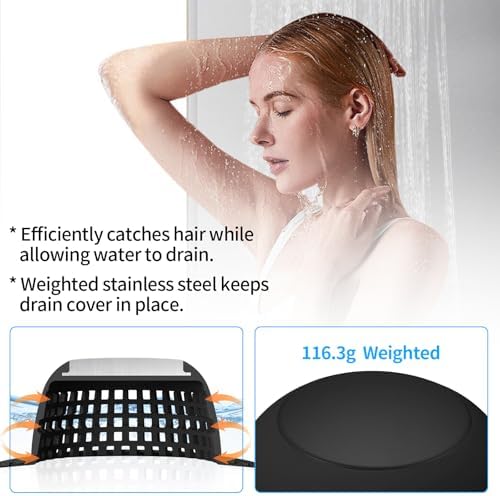 Aluvor Shower Drain Hair Catcher Bathtub Drain Cover Sink Drain Protector - Image 5