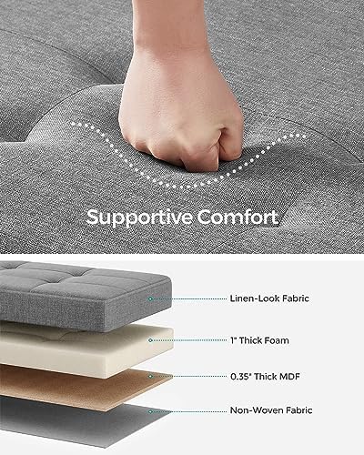 SONGMICS Storage Ottoman Bench, Foldable Foot Rest with Legs - Image 4