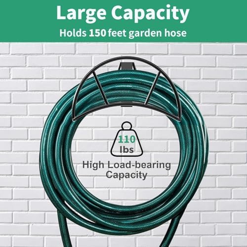 TomCare Garden Hose Holder Wall Mount, 150FT Capacity Water Hose Hanger - Image 3