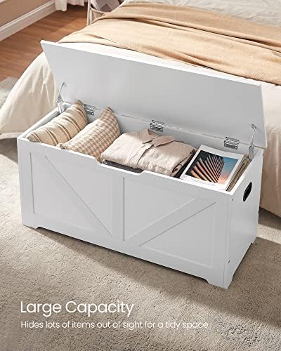 VASAGLE Storage Chest with 2 Safety Hinges, 15.7 x 39.4 x 18.1 Inches - Image 4