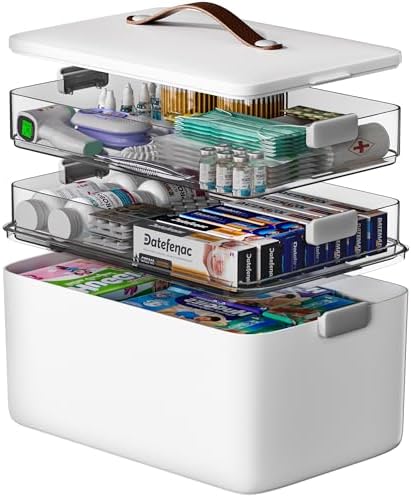 CTIME 3-Tier Medicine Organizer - Portable Medicine Cabinet with Handle by CTIME