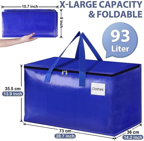 StorageRight Moving Bags, Moving Boxes, 93L 10-Pack Sotrage Bags, 4 Colors - Image 2