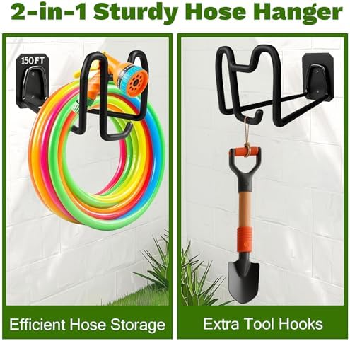 Garden Hose Holder Wall Mount Water Hose Holders for Outside - Image 3