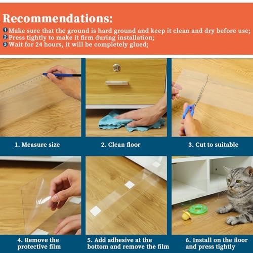 16-Pack Clear Under Sofa Blocker - 4.7" H x 252" L Gap Barrier - Image 6