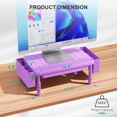 WALI Computer Monitor Stand with Storage and Pen Holder - Image 7