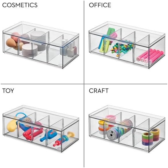 iDesign XL Tea Bag Organizer, Clear, 4-Pack - Image 7