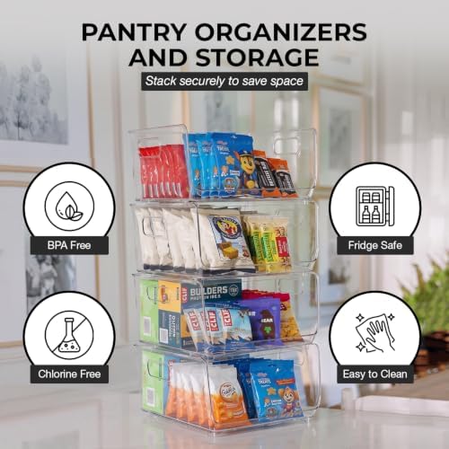 ClearSpace Stackable Storage Bins, Front Pantry Organizer, Small, 6 Pack - Image 4