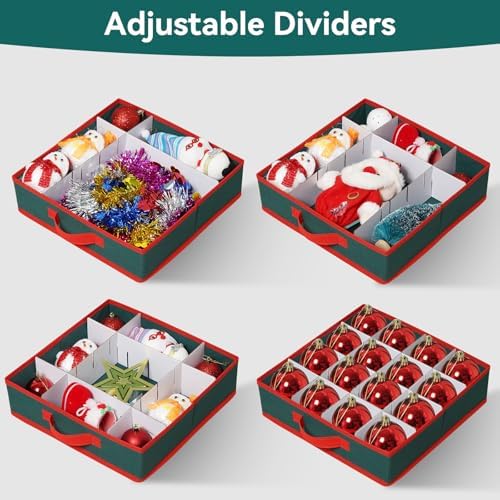 Christmas Ornament Storage Box ,8 Trays,128-3" Holiday Ornament Container - Image 3