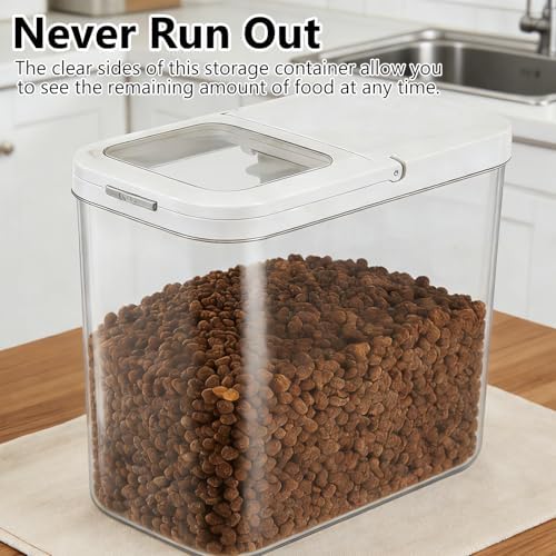 YEXEXINM Pet Food Storage Container with Lid & Scooper 10-15lbs/12L Dog Food Storage Container Clear Airtight Cat Food Storage Container BPA Free Dog Treat Container Store Dry Food for Pantry Kitchen - Image 5