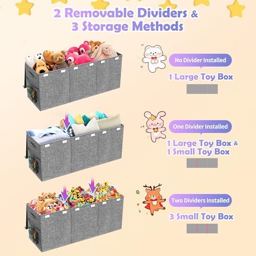 Extra Large Toy Box with Lids, Large Storage Chest Organizer, 40"x14"x16" - Image 6
