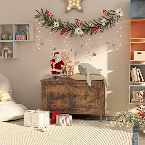 HOOBRO Toy Box, Retro Wooden Look Storage Chest with Safety Hinge, Entryway Storage Bench Supports 330 lb, 29.9 x 15.7 x 18.9 Inches Toy Chest Organizer, Easy Assembly (Rustic Brown) BF75CW01G2 - Image 5