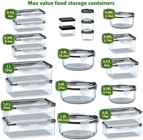 RockBerry 44 Pcs Food Storage Containers with Lids Airtight - Image 2