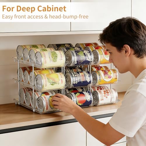 LXLXXL Can Organizer for Pantry Canned Food Storage Holder 3 Tier 2 Packs - Image 3