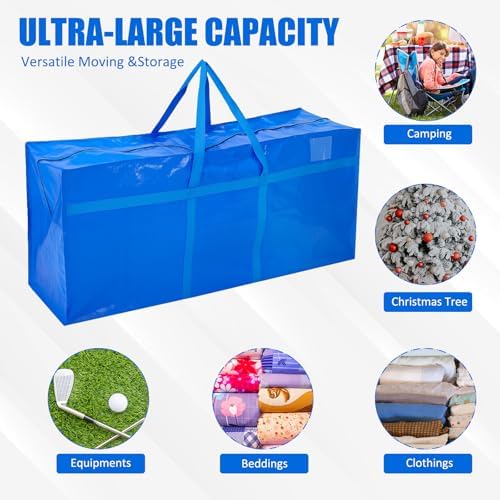 Windyun 4 Pcs 121 Gallon Extra Large Moving Bags XXL Heavy Duty Storage Bag - Image 4
