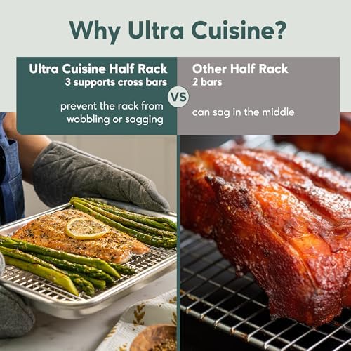 Ultra Cuisine Cooling & Baking Rack Set - 8.5'' x 12'' - Set of 2 - Image 4