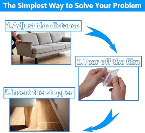 Clear Acrylic Couch Wall Spacer, 2-9 Inch Adjustable Couch Stopper 2-Pack - Image 5