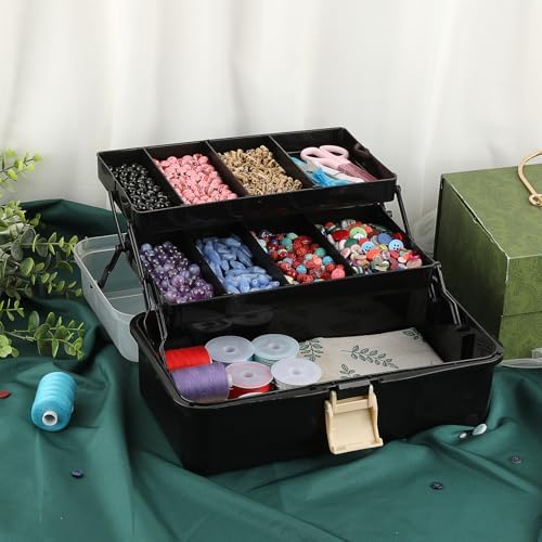 BTSKY 3-Layer Plastic Dividing Storage Box Craft Organizer and Storage - Image 6