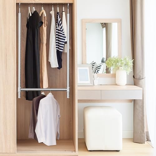 Deco Brothers Adjustable Hanging Closet Rod, Chrome - Image 5