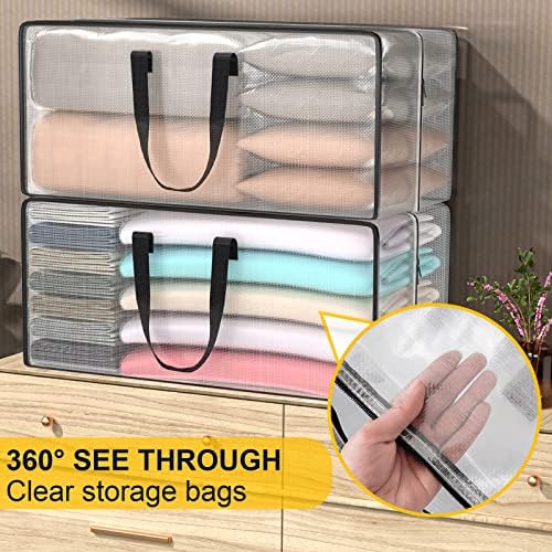 Heavy Duty Extra Large Clear Moving Bags with Strong Zipper Handles - Image 3
