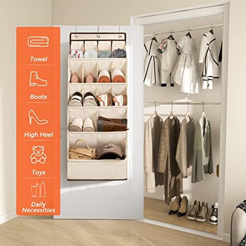 1 Pack Over the Door Shoe Organizers, Hanging Organizers with Large Pockets - Image 5