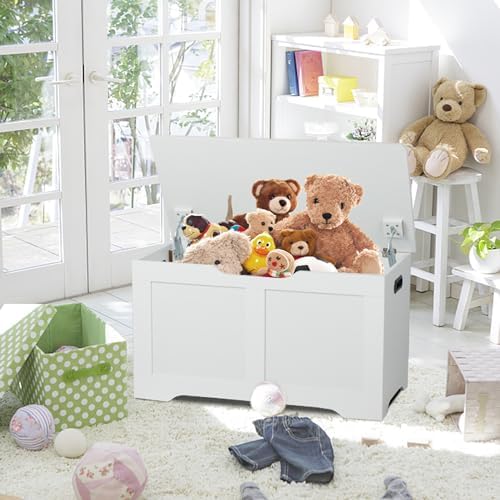 Timberer 31.5" Storage Chest, Wooden Storage Bench, Lift Top Toy Chest - Image 2
